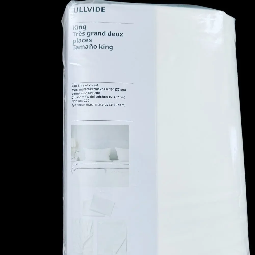 IKEA ULLVIDE White King 4 Piece Sheet Set